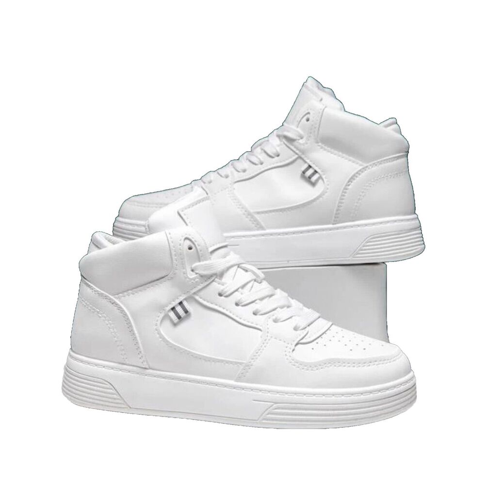 High Top Lace-up Front Skate Women’s white Shoes Size 38  Brand New # 4